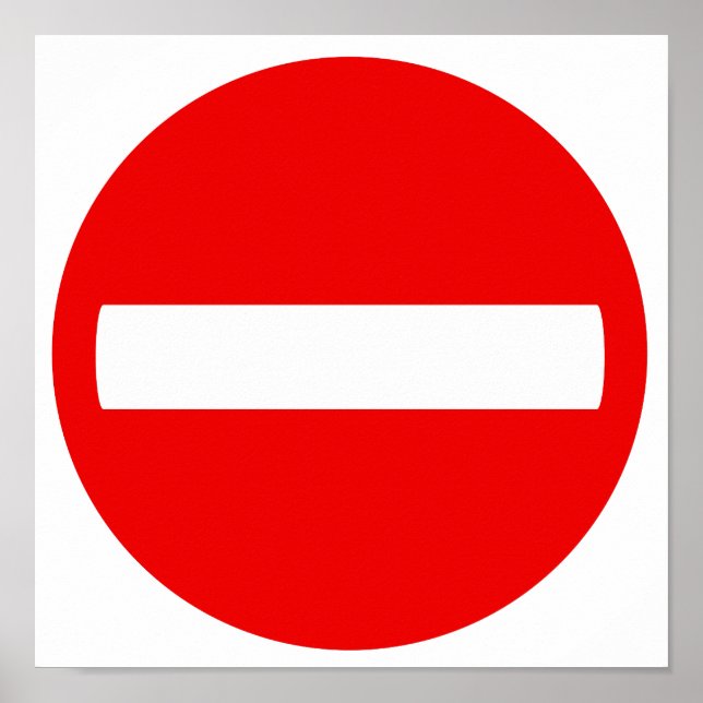 Affiche Ne pas entrer de signe (affiche) (Devant)