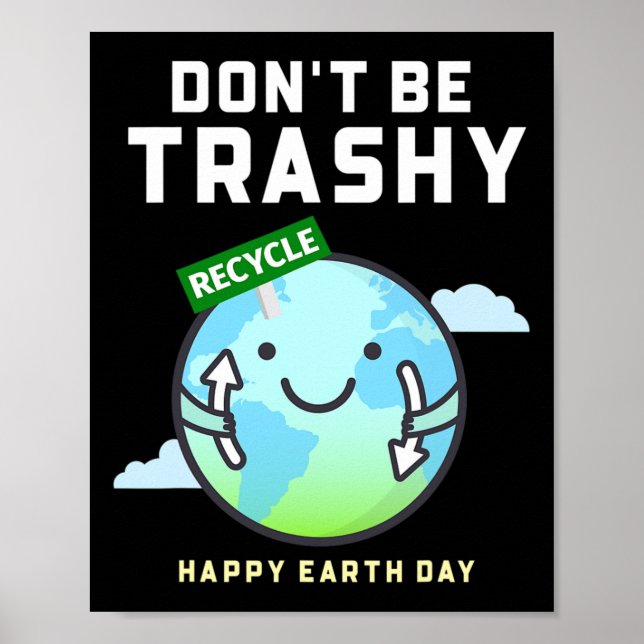 Affiche Ne pas être un Jour des terres de femmes de recycl (Devant)