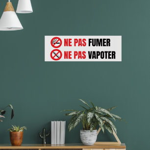 Affiche Ne pas fumer, ne pas vapoter 
