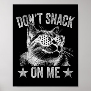 Affiche Ne pas grignoter sur moi drôle Chat 1