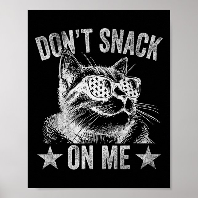 Affiche Ne pas grignoter sur moi drôle Chat 1 (Devant)