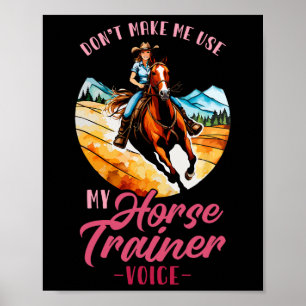 Affiche Ne Pas Me Faire Utiliser Mon Entraîneur De Cheval