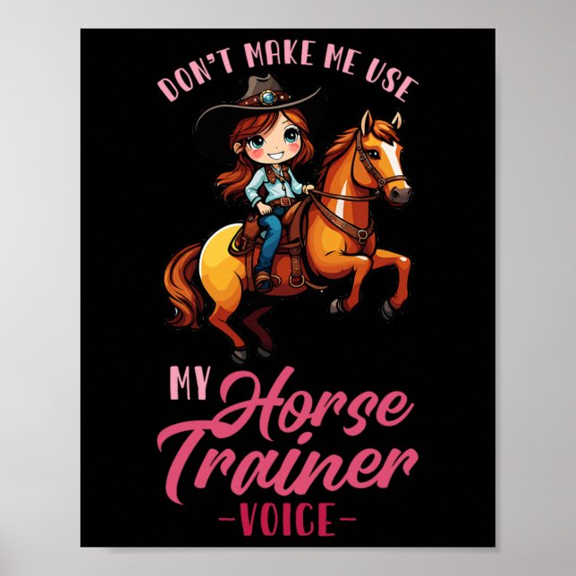 Affiche Ne Pas Me Faire Utiliser Mon Entraîneur De Cheval  (Devant)