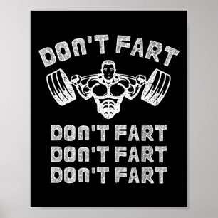 Affiche Ne pas péter Drôle Fitness Fitness Fitness Exercic