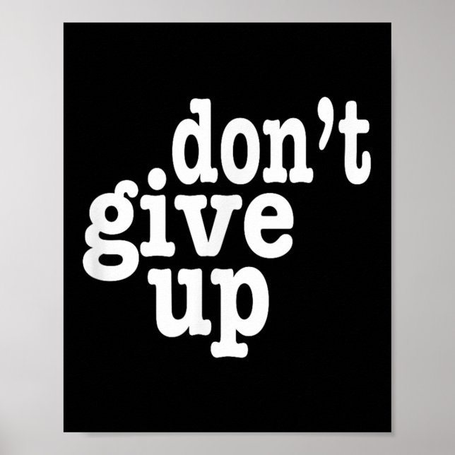 Affiche Ne pas renoncer à la motivation inspirationnelle (Devant)
