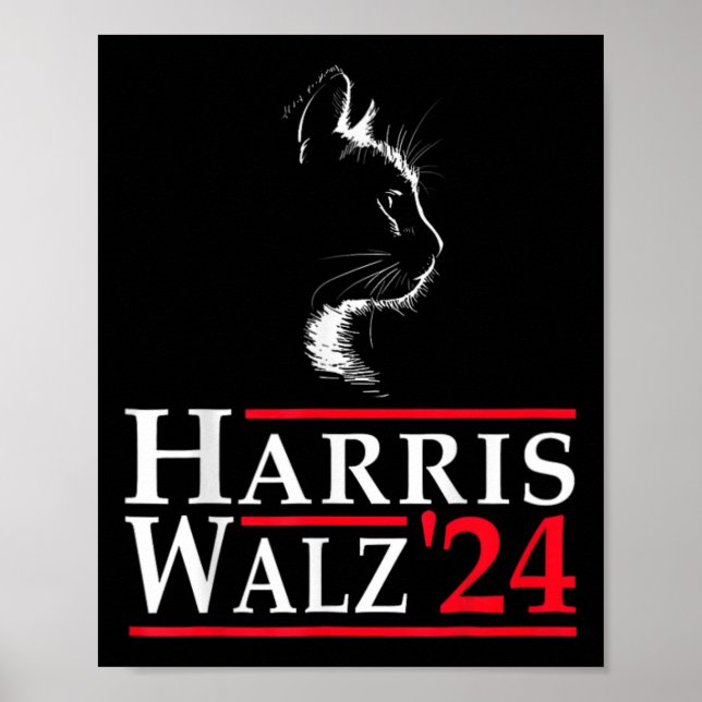 Affiche Ne pas revenir Kamala Harris Chat Lady 2024 Électi (Devant)