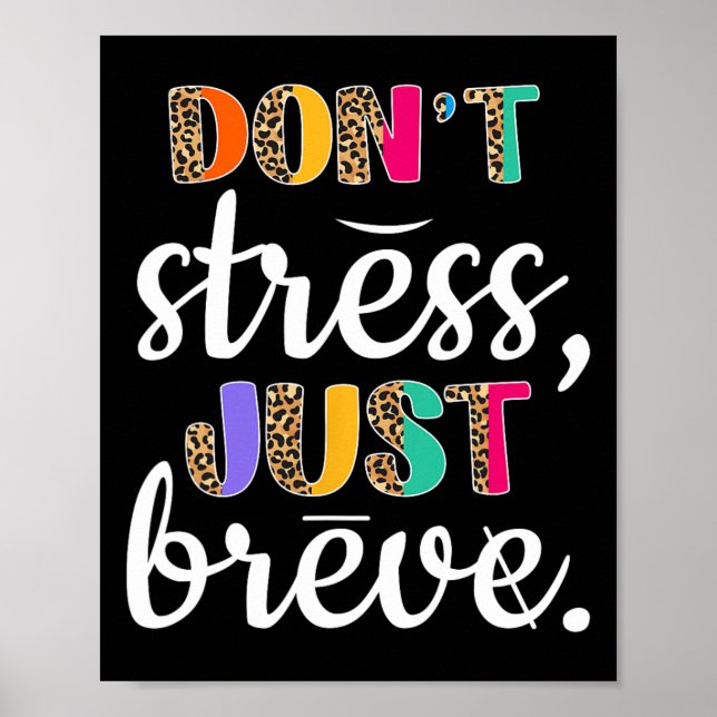 Affiche Ne pas stresser Simplement Respirer Dyslexie Sensi (Devant)