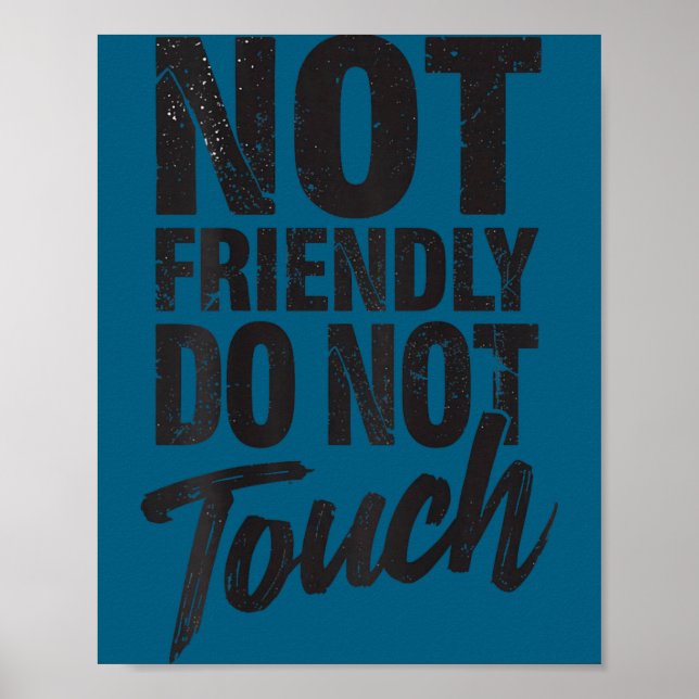 Affiche Ne pas toucher amicalement le dos (Devant)