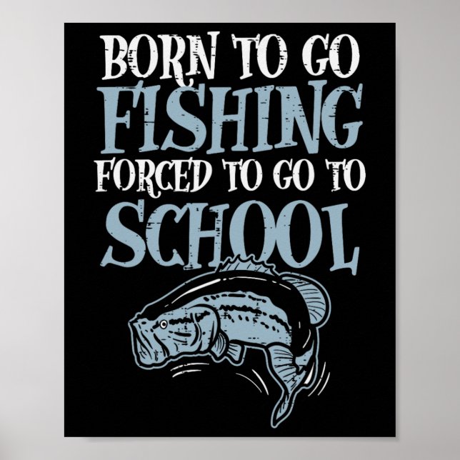 Affiche Né Pêche Forcée À L'École Drôle B Pêcheur De Poiss (Devant)