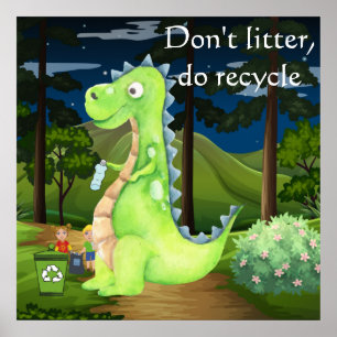 Affiche Ne perdez pas, recyclez le dragon