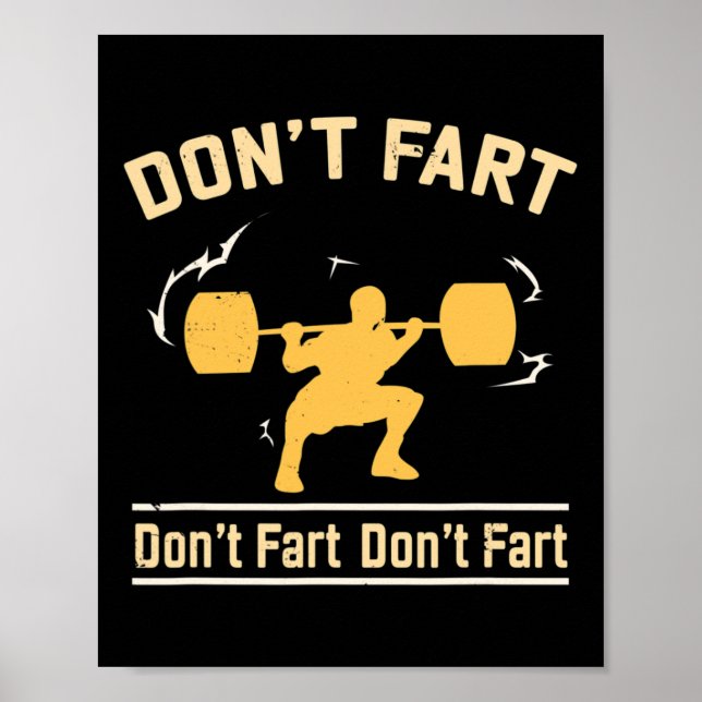 Affiche Ne pète pas chemise I Funny Fitness S (Devant)