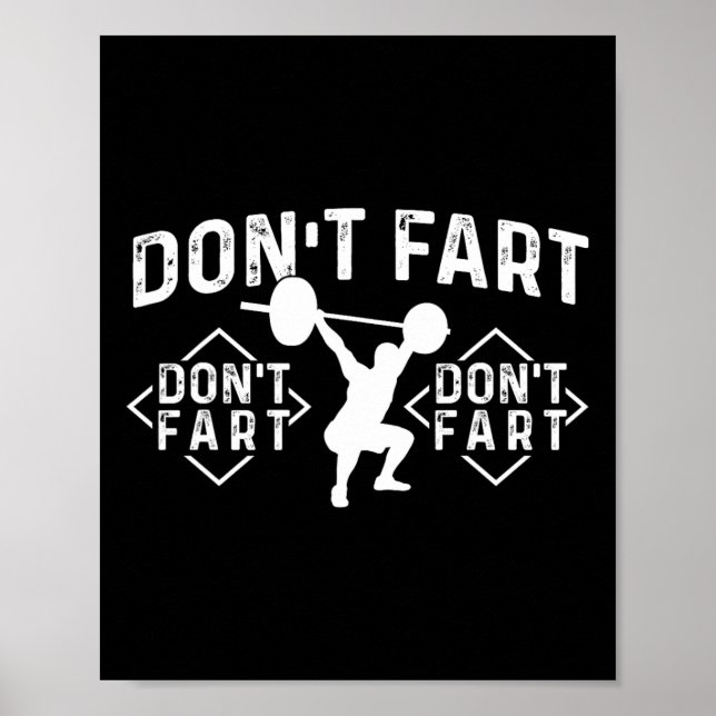 Affiche Ne Pète Pas - Entraînement Gymnastique Musculation (Devant)