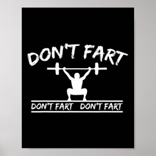 Affiche Ne pète pas Funny Gymnase Fitness Entraînement Poi