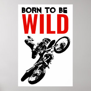 Affiche Né pour être Wild Motocross Motorcycle Sport