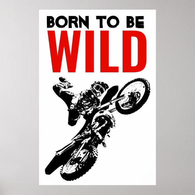 Affiche Né pour être Wild Motocross Motorcycle Sport (Devant)
