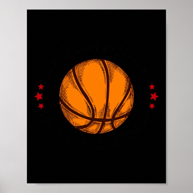 Affiche Né Pour Jouer Au Basket-Ball Obligé D'Aller À L'Éc (Devant)