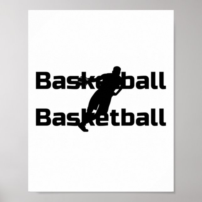 Affiche Né Pour Jouer Basketball Drôle Design Pour Tous Ba (Devant)