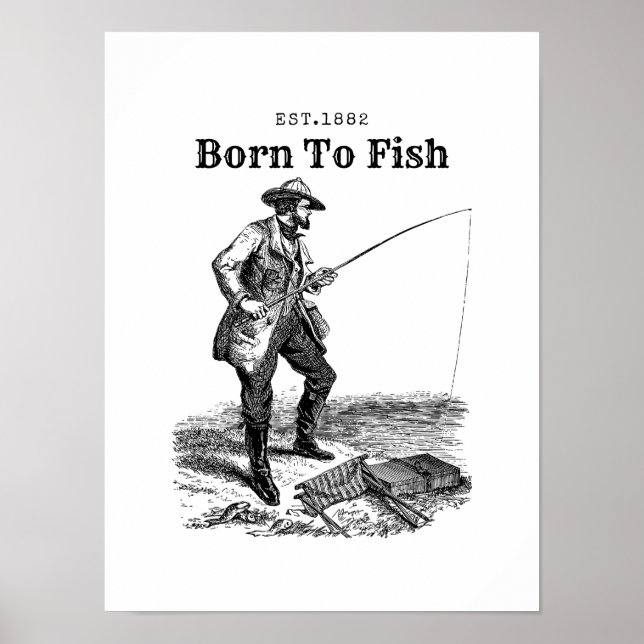 Affiche Né pour pêcher (Devant)
