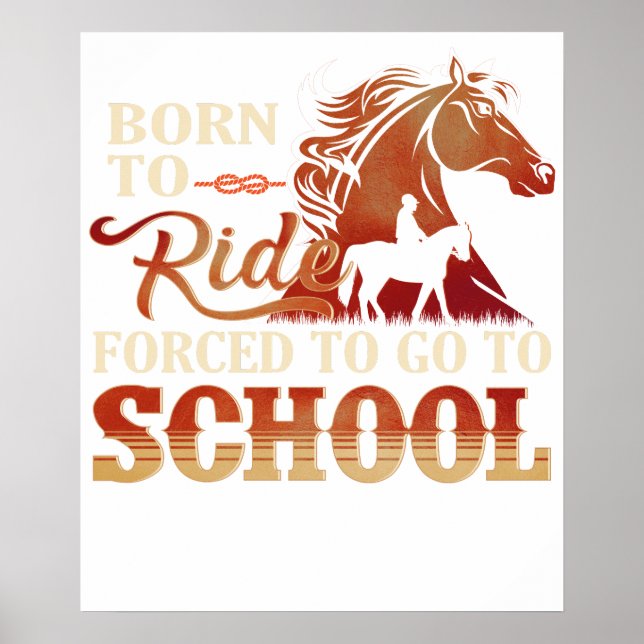 Affiche Né pour rouler - Obligé d'aller à l'école (Devant)
