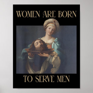 Affiche Né Pour Servir Hommes Drôle Boss Girl Motivational