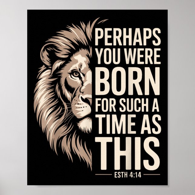 Affiche Né Pour Un Temps Tel Que Cette Esther 4_14 Christi (Devant)