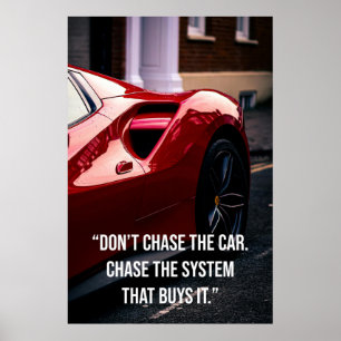 Affiche Ne poursuivez pas la voiture. Poursuivez le systèm
