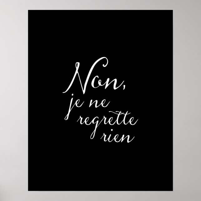Affiche Ne regarde pas en arrière - Pas de regret Inspirat (Devant)