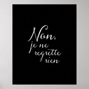 Affiche Ne regardez - aucun inspiré français de regrets