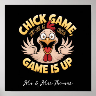 Affiche Ne regardez pas le poulet Le jeu drôle 
