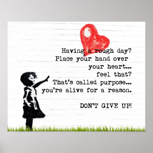 Affiche Ne renoncez pas à la citation d'encouragement de l (Devant)