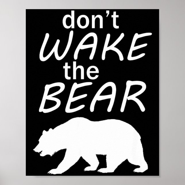 Affiche Ne réveillez pas le campement de survie de l'ours  (Devant)