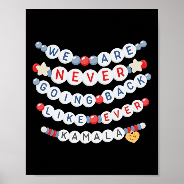 Affiche Ne Reviennent Jamais Comme Jamais Kamala Harris (Devant)