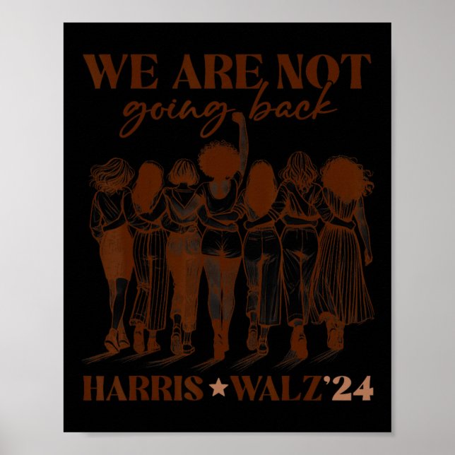 Affiche Ne Reviennent Pas Vote Harris Élections Démocratiq (Devant)
