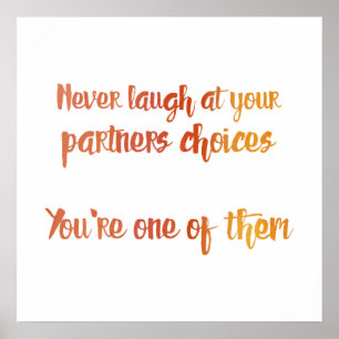 Affiche Ne riez jamais de votre associé