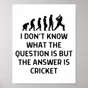 Affiche Ne Sait Pas Quelle Question Est La Réponse Cricket