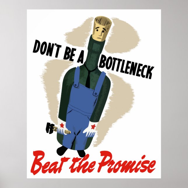 Affiche Ne sois pas un goulot d'étranglement (Devant)