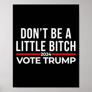 Affiche Ne sois pas un peu Trump votant pour 2024
