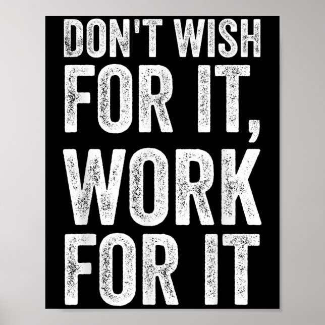 Affiche Ne Souhaitez Pas Travailler Pour Elle Motivationne (Devant)