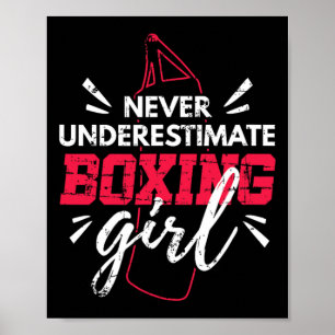 Affiche Ne sous-estimez jamais une fille de boxe Mma Kickb