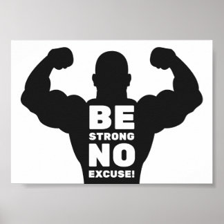 Affiche Ne soyez pas ferme | Bodybuilder Gym