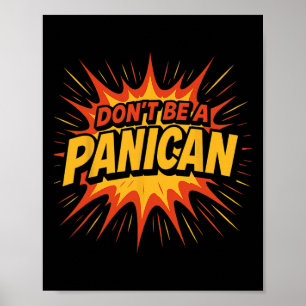 Affiche Ne soyez pas un panican Trump Tarif Économie Polit
