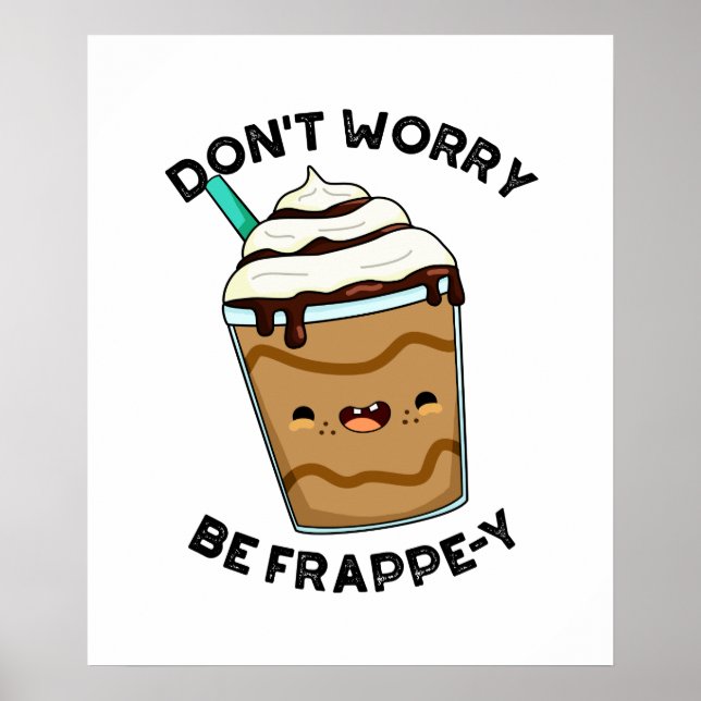 Affiche Ne t'inquiète pas, sois frappé, blague amusante su (Devant)