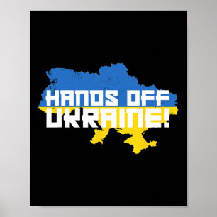 Affiche Ne touchez pas à l'Ukraine, Putine, manifestez con