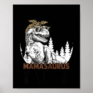 Affiche Ne touchez pas à mamasaurus vous allez vous faire