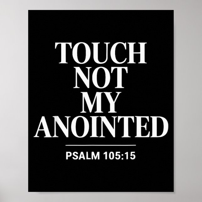 Affiche Ne touchez pas à mon oint Verset biblique religieu (Devant)