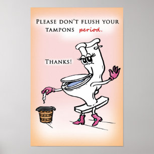 Affiche Ne videz pas les Tampons