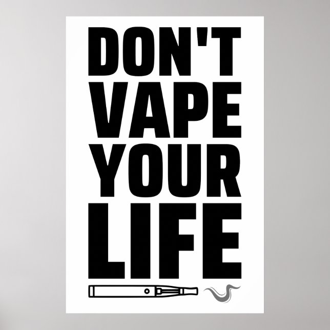 Affiche Ne videz pas votre vie - Anti Vaping (Devant)