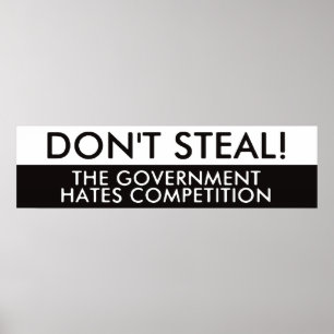 Affiche Ne volez pas la concurrence de haines de