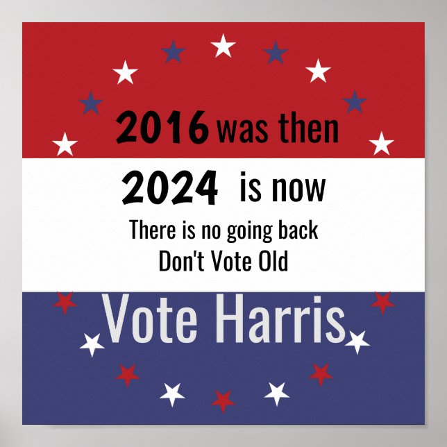 Affiche Ne votez pas Old Vote Harris (Devant)