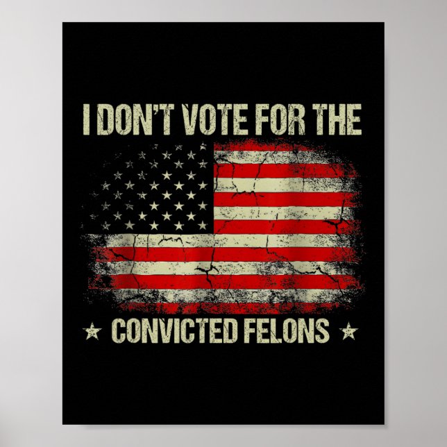 Affiche Ne votez pas pour Felons Condamnés Anti-Trump 3 (Devant)